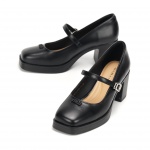 WOMEN’S GENUINE LEATHER POINTED-TOE HEELS