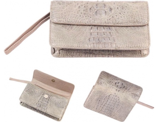 WOMEN’S CROCODILE LEATHER CLUTCH