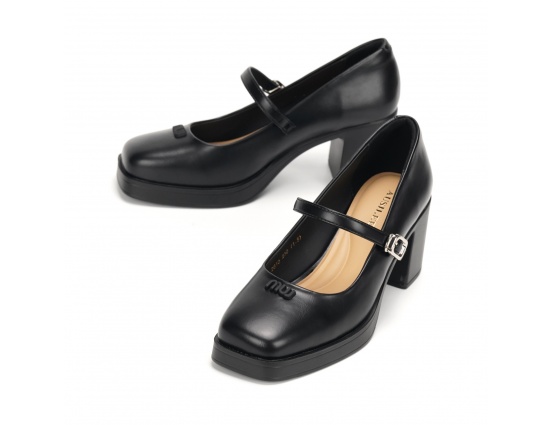 WOMEN’S GENUINE LEATHER POINTED-TOE HEELS