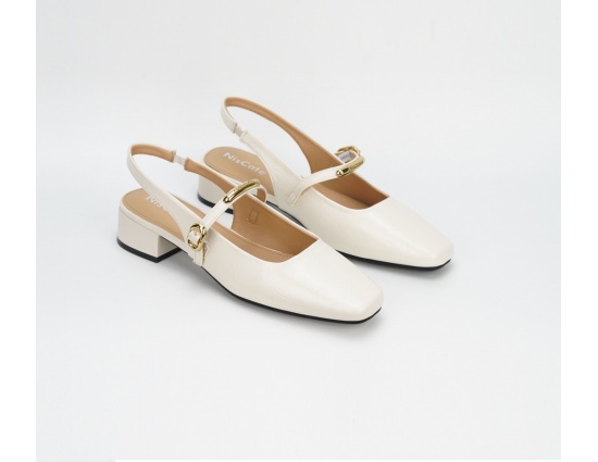 WOMEN’S GENUINE LEATHER POINTED-TOE HEELS